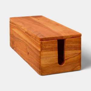 Wood Cable Management Box