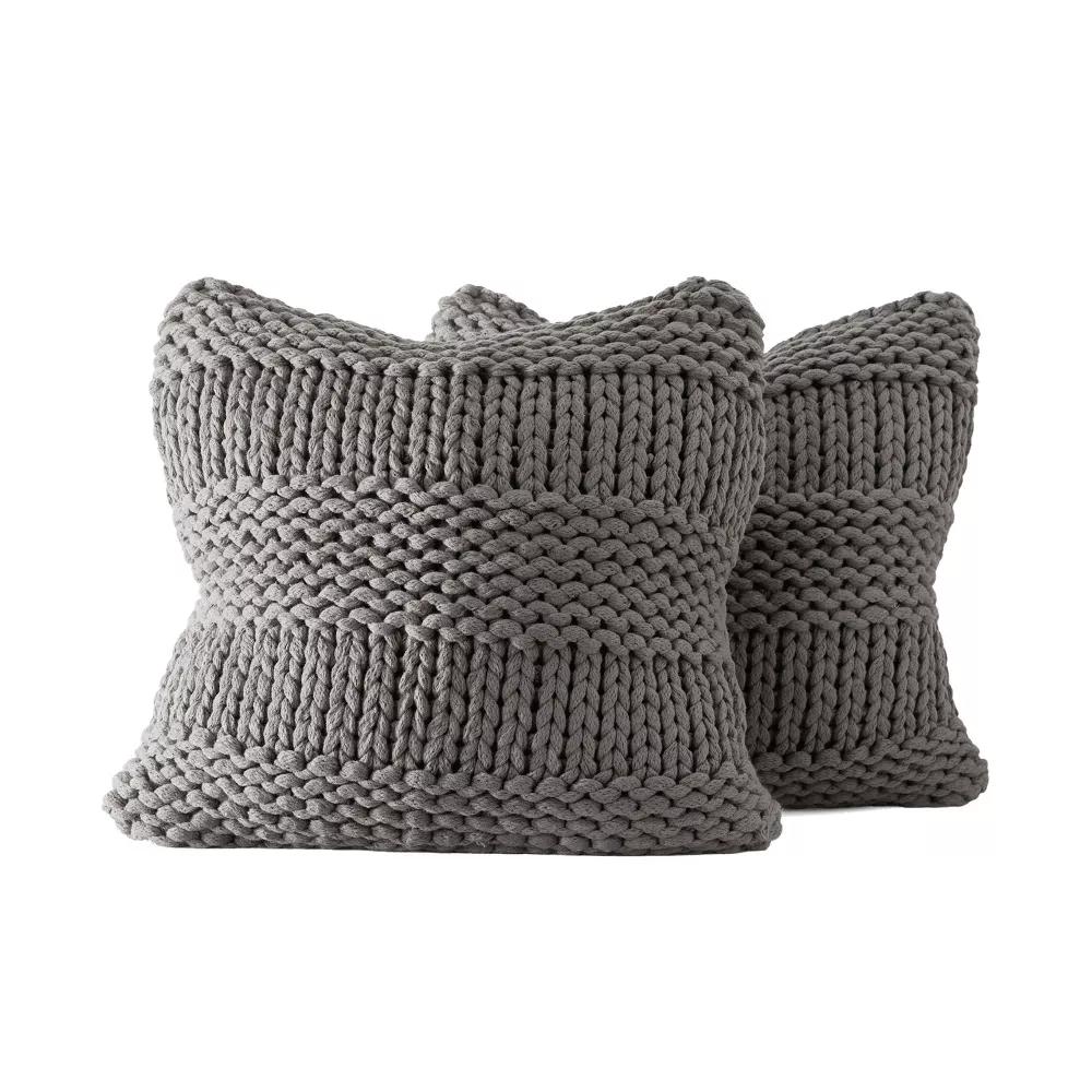 Cozy Chunky Knit Throw Pillow Cover And Pillow Insert - Image 53