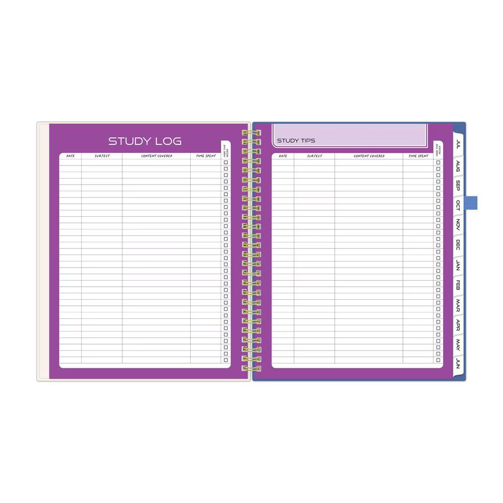 Blue Sky Your Year 7-12 Grade Weekly/Monthly Planner Wirebound 7"x9" Cream Collage