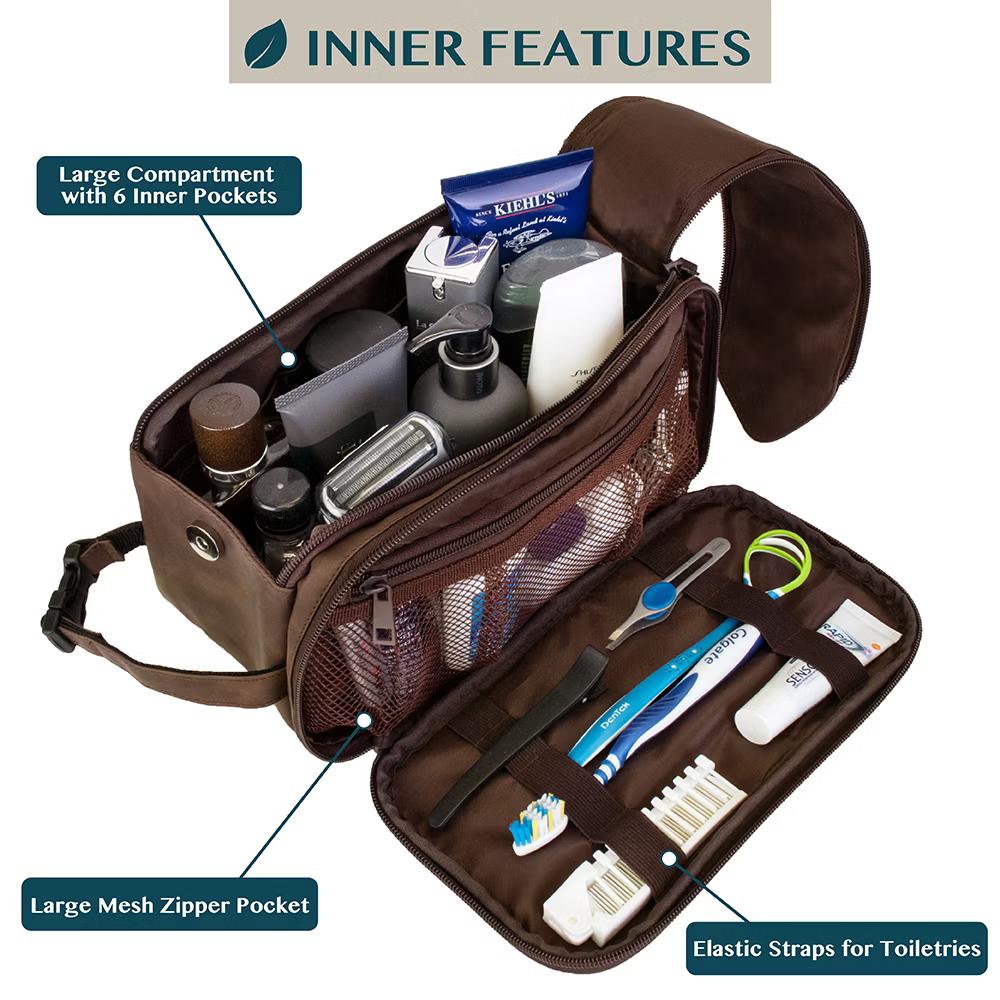 Toiletry Bag for Men, Travel Essentials Shaving Dopp Kit, Water Resistant Cosmetic Makeup Organizer Case - Image 55