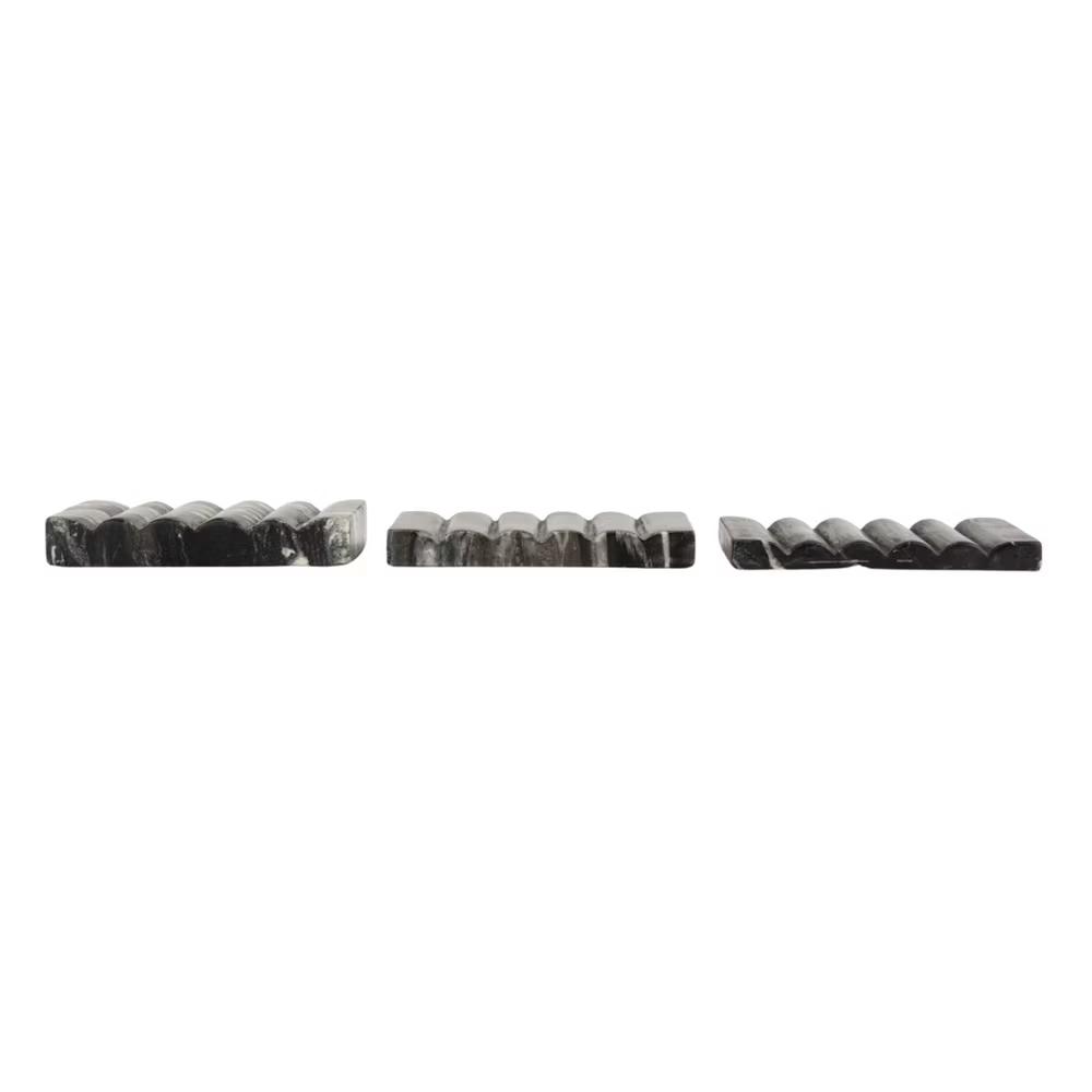 Storied Home Mélange Marble Soap Dish, Black and Beige - Image 6