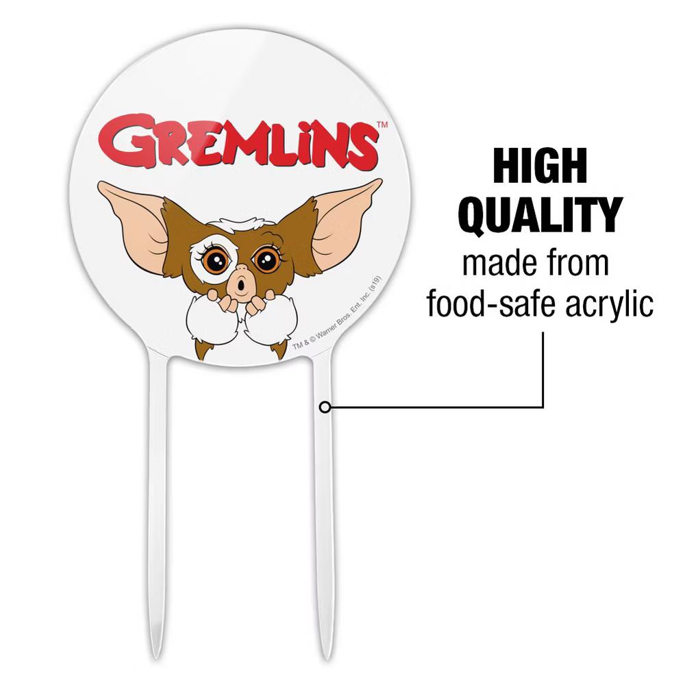Gremlins Gizmo Logo Acrylic Cake Topper - Image 3