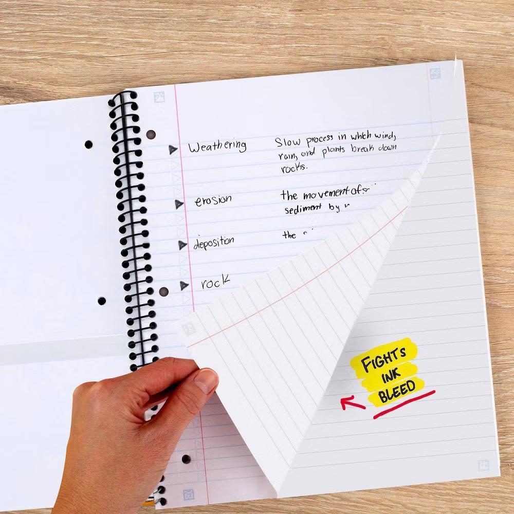 Five Star 8"x10.5" Active Wide Ruled Notebook White - Image 2