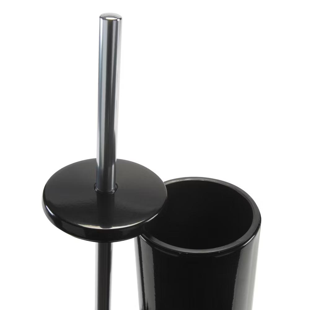Deluxe Premium Aluminum Handle Toilet Brush with Fully Removable Liner Black - Image 6