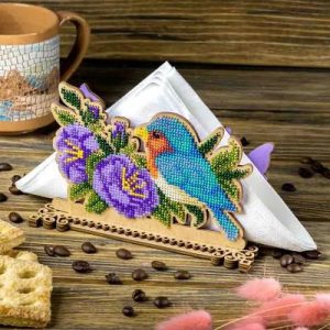 Crafts Bead embroidery kit on wood FLK-532