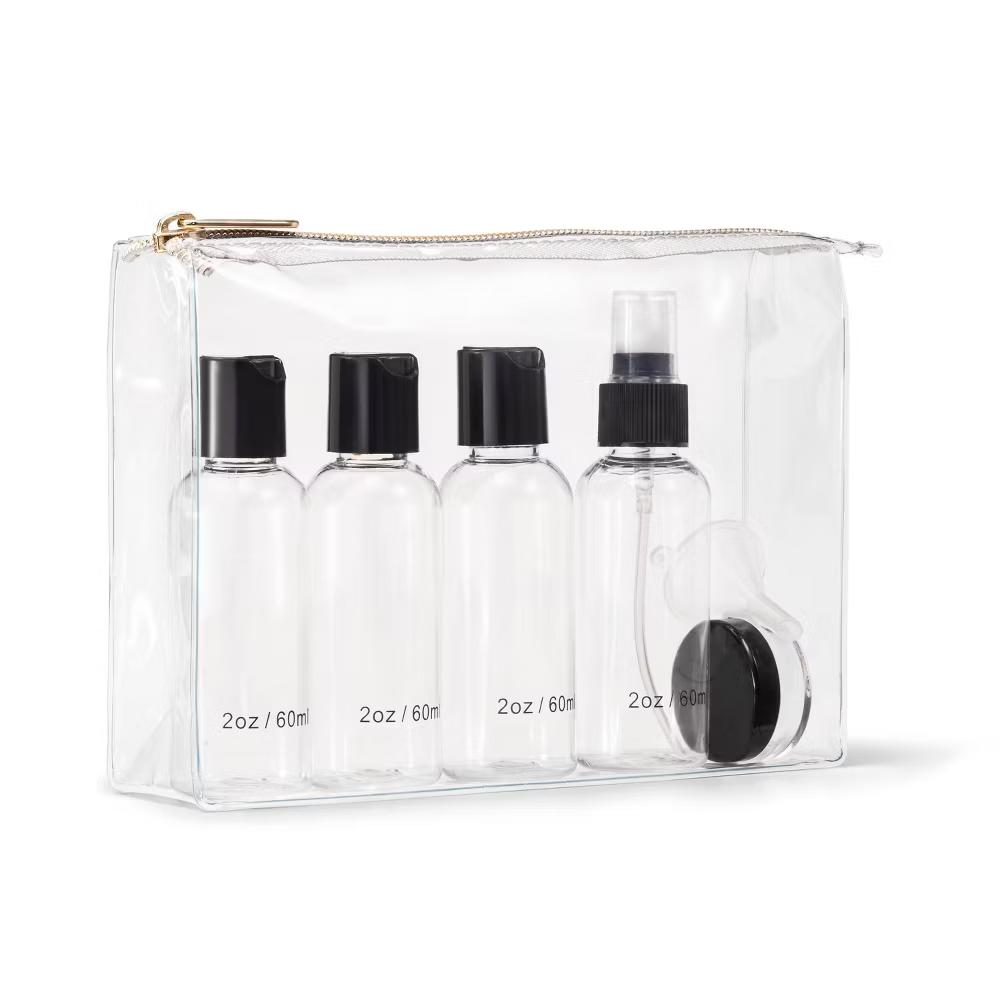 TSA Travel Makeup Bag Kit - Clear: Zipper Closure, 5.75" Height, Single Compartment - Image 3