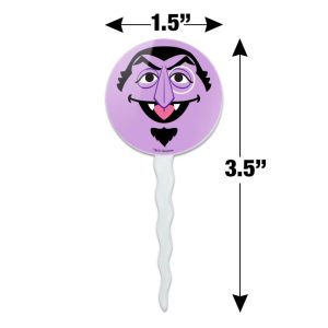 Count Face Cupcake Picks Toppers Decoration Set of 6