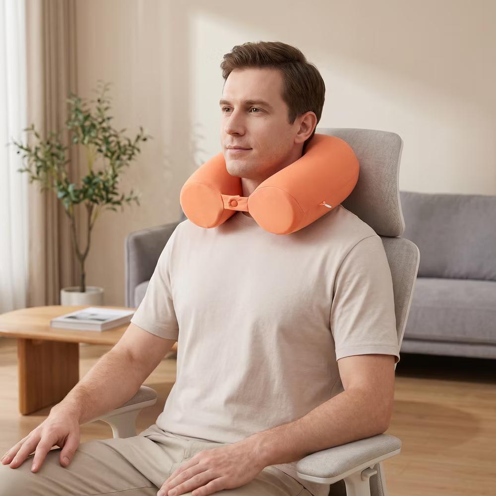 U‑Shaped Memory Foam Nap Pillow with Snap Closure for Desk and Travel Use 1Pc - Image 23
