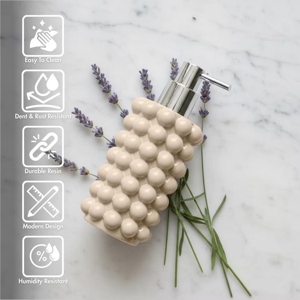 Better Trends Nova Bathroom Accessories 100% Resin Impeccably Crafted Soap Dispenser with Rust-Proof Pump for Bathroom & Kitchen Countertops - Image 30
