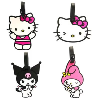 Luggage Tag Kuromi, My Melody, PVC Travel Tags Gifts - Set of 4