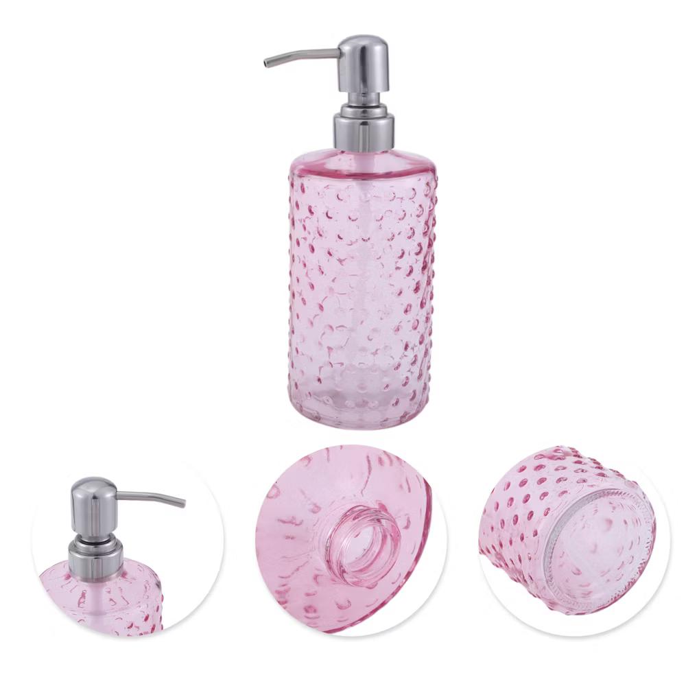 Elegant Polka Dot Pattern Soap Pump Dispenser for Bathroom 16.9oz 1 Pc - Image 56