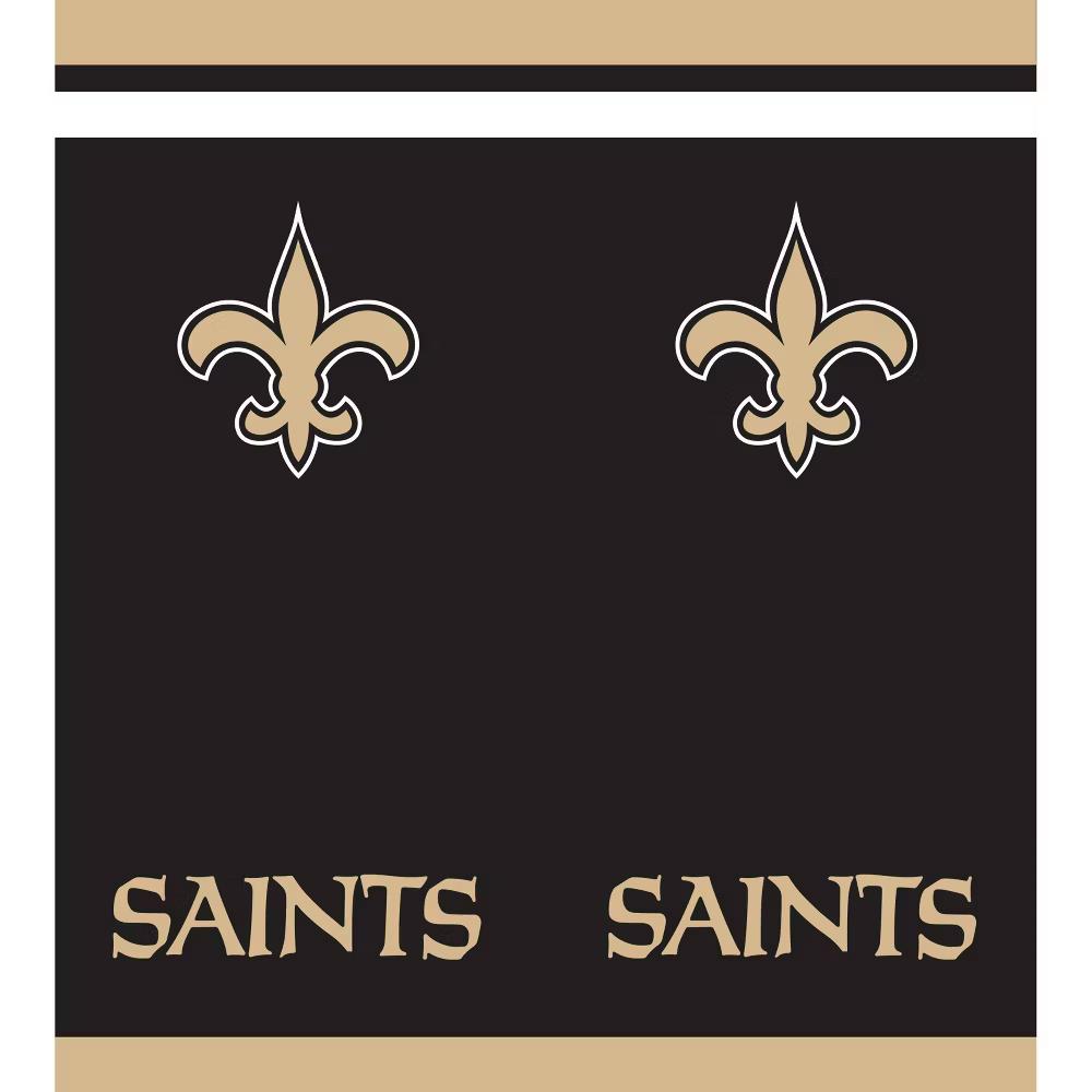 3ct New Orleans Saints Football Tablecloth: NFL Plastic Logo Tableware, Super Bowl Party Decor, 102"x54", Gold & Black - Image 3