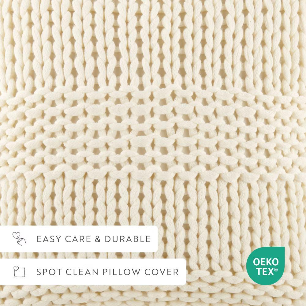 Cozy Chunky Knit Throw Pillow Cover And Pillow Insert - Image 63