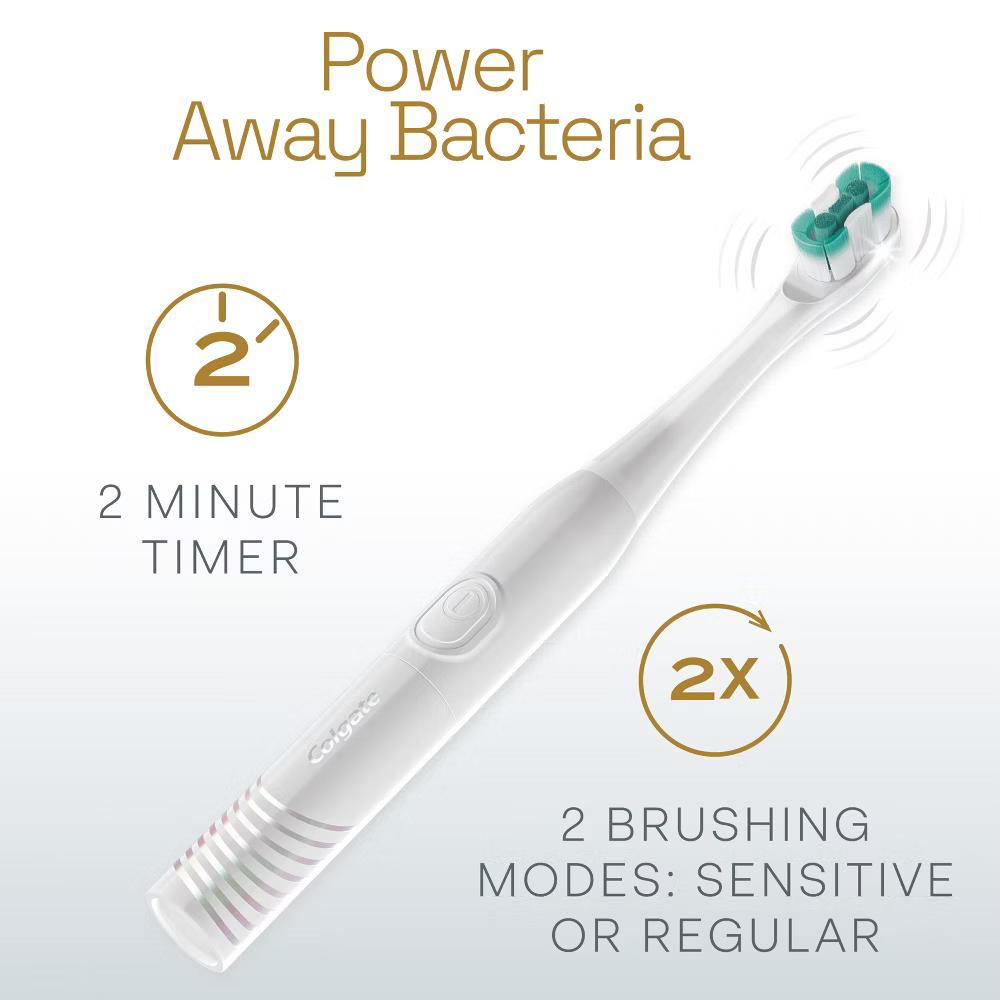 Total Active Prevention Battery Powered Electric Toothbrush - Soft - White - Image 3