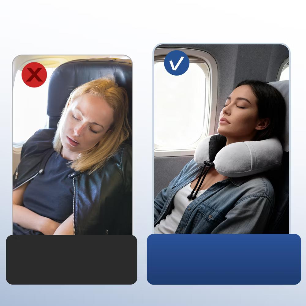 Neck Pillow for Airplane Travel 10.63 * 9.06 * 5.51 inches 1 Set - Image 3