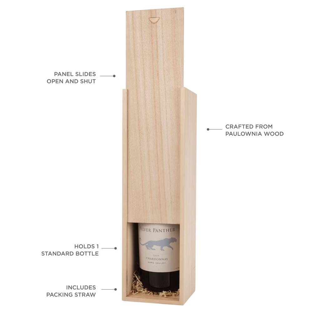 Twine Paulownia Bottle Wood Decorative Wine Box - Image 11