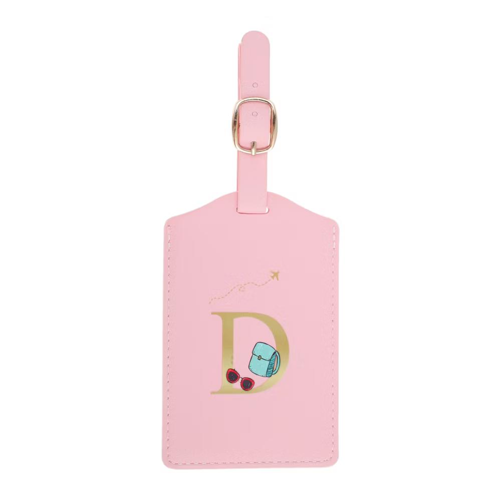 Letter Luggage Tag Pink 1 Pc - Image 17