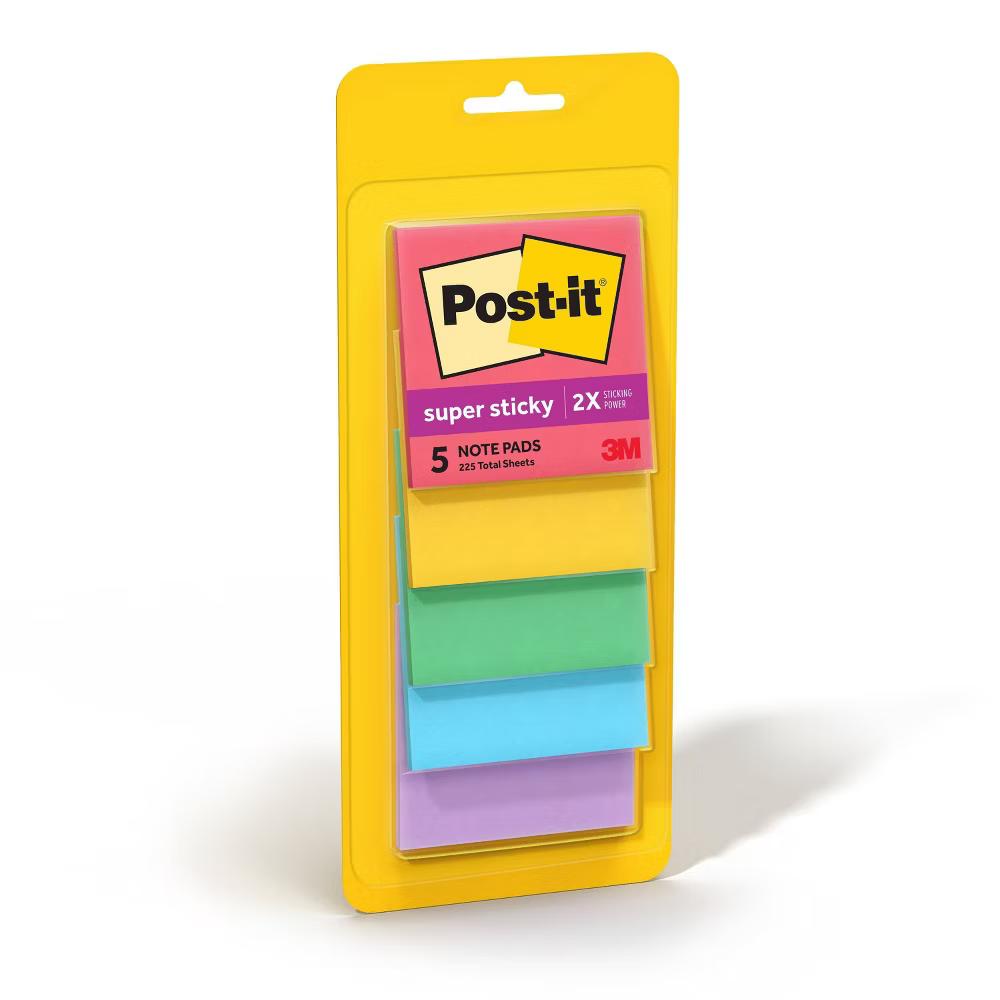 5pk 3" 3" Super Sticky Notes 45 Sheets/Pad - Marrakesh Collection: Multicolor Office Supplies, Art & Design - Image 14