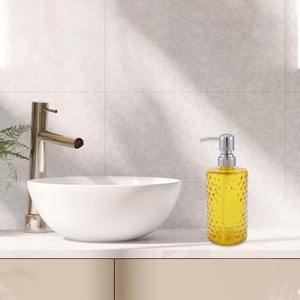 Elegant Polka Dot Pattern Soap Pump Dispenser for Bathroom 16.9oz 1 Pc - Image 48