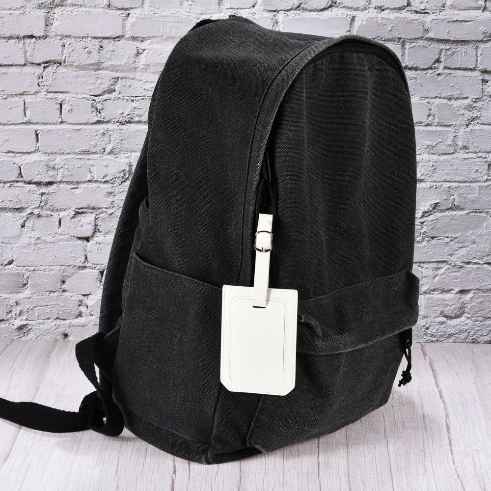 Backpack PU Holder Identifier Card Luggage Tag with Strap 4 Pcs - Image 10