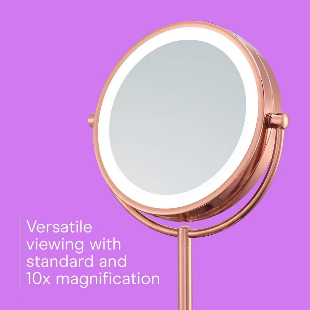 Conair LED Vanity Mirror with 1x and 10x Magnification Rose Gold - Image 8