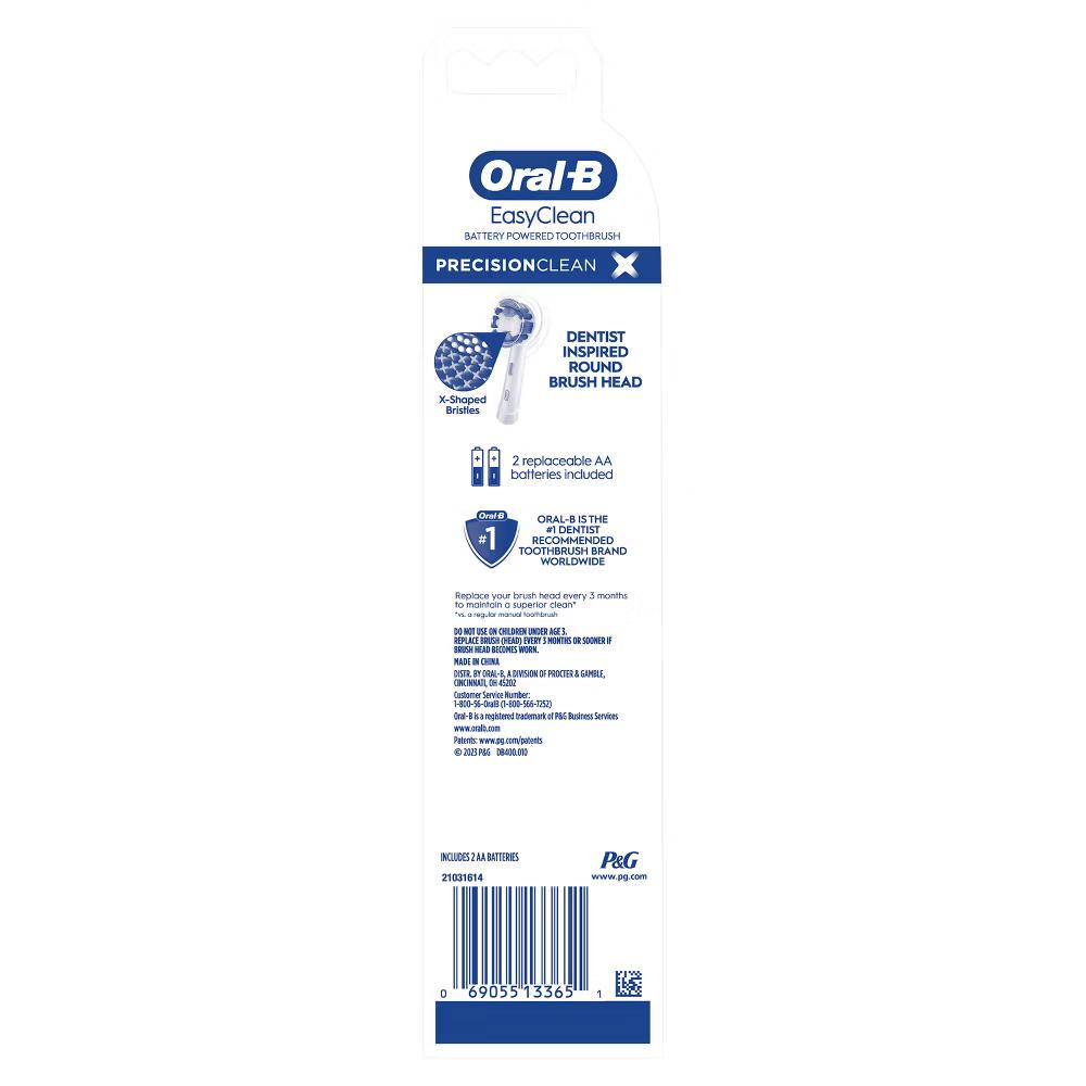 Easy Clean Battery Toothbrush with Brush Head with Battery - Image 10