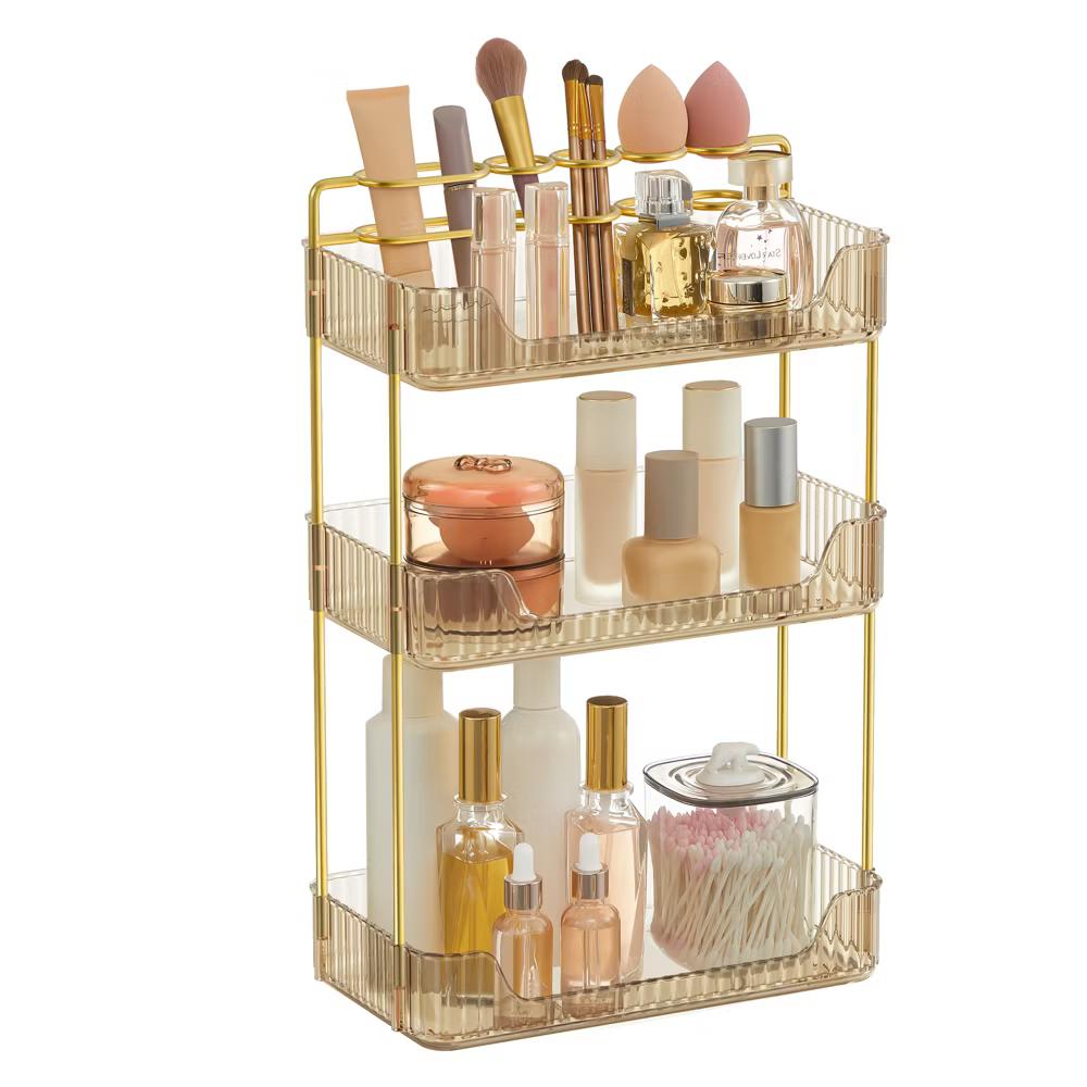 3-Tier Skincare Organizer with 2 Accessory Options, Adjustable Makeup and Jewelry Holder for Vanity Countertop - Image 8