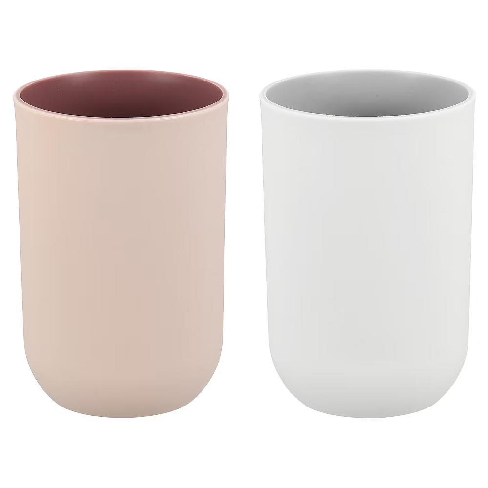 Reusable Plastic Practical Gift Toothbrush Cups 2.6 2.6 4.1 Inch 2 Pcs - Image 22