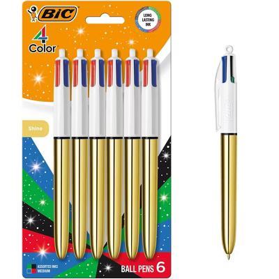 4 Color Shine Retractable Ballpoint Pen, Versatile 1.0 mm Medium Point, 6-Count in Assorted Ink - Image 6