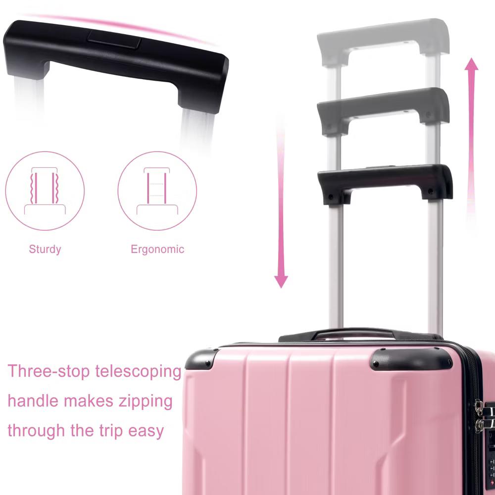20" Hardshell Carry-On Luggage with 2 Packing Cubes & Spinner Wheels & TSA Lock, Lightweight ABS Suitcase - ModernLuxe - Image 59