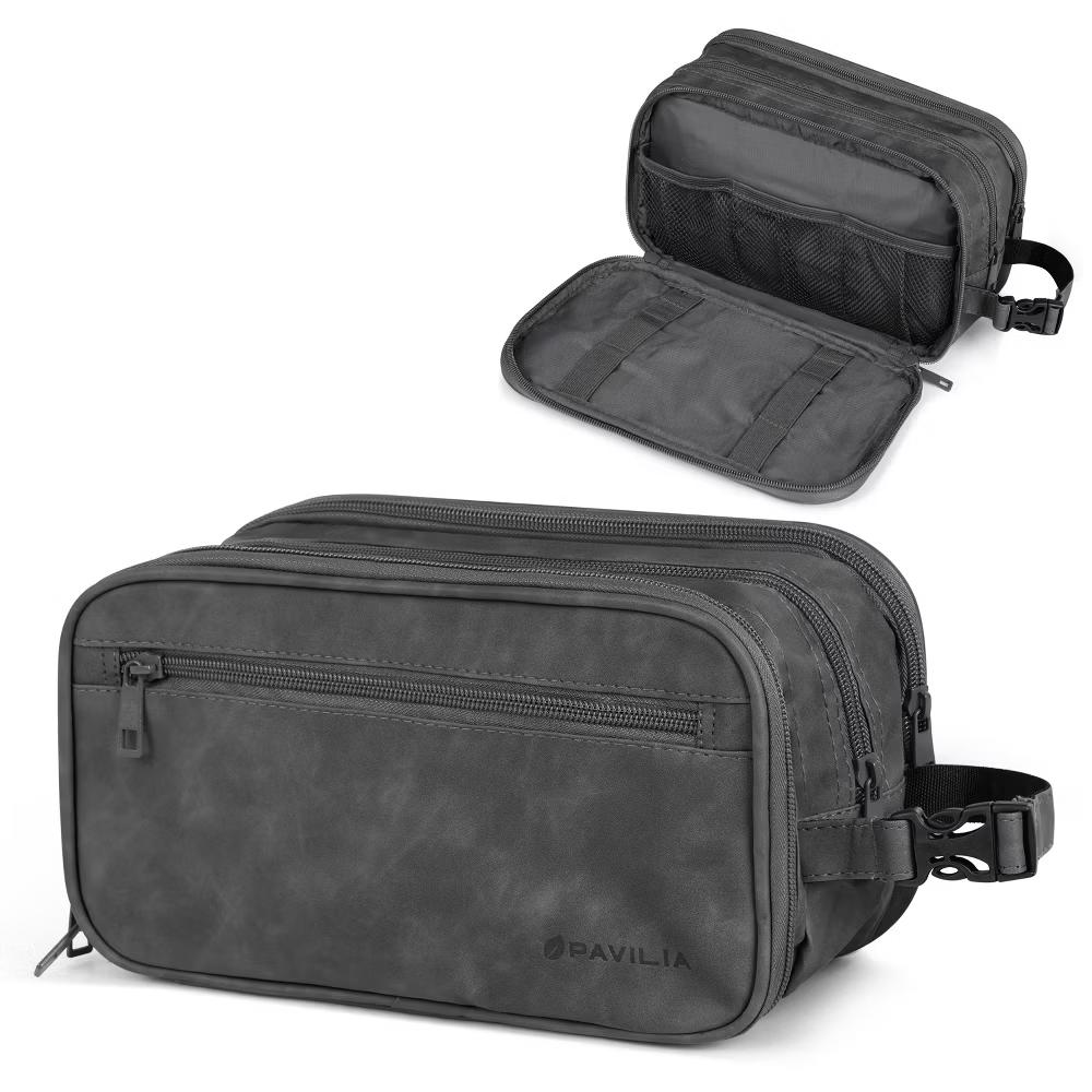 Toiletry Bag for Men, Travel Pouch Essentials Shaving Dopp Kit, Water Resistant Organizer Case Accessories - Image 46
