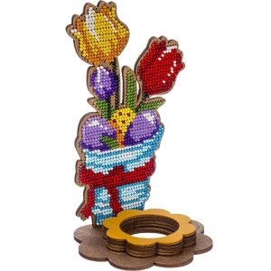 Crafts Set for embroidery with beads on wood FLK-329