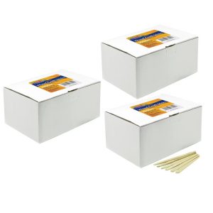 Economy Regular Craft Sticks, Natural, 4-1/2" 3/8", 1000 Pieces Pack, 3 Packs