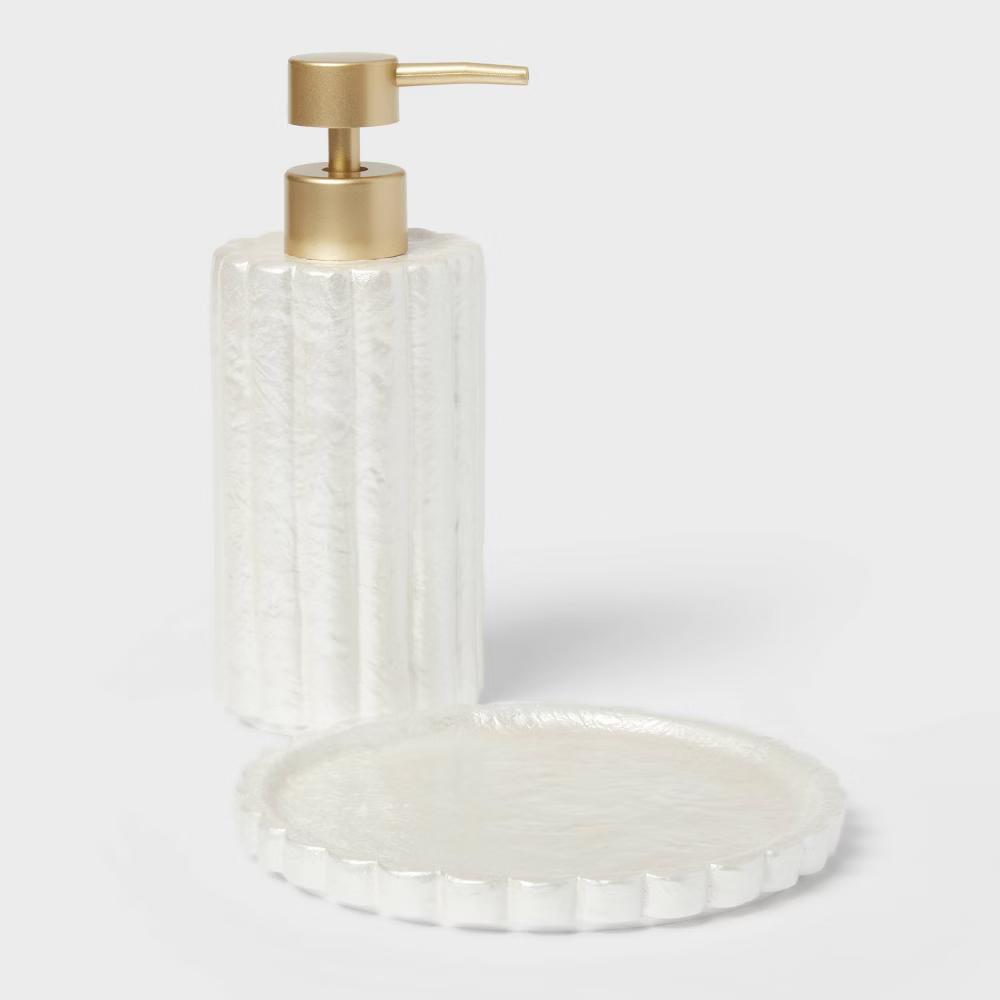 Fluted Capiz Soap Pump