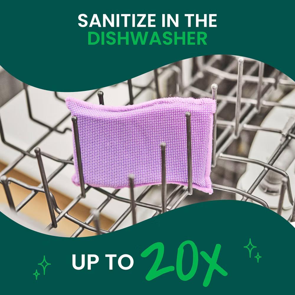 Stay Clean Non-Scratch Multipurpose Scrubbing Pads - 2ct: Microfiber, Reusable - Image 10