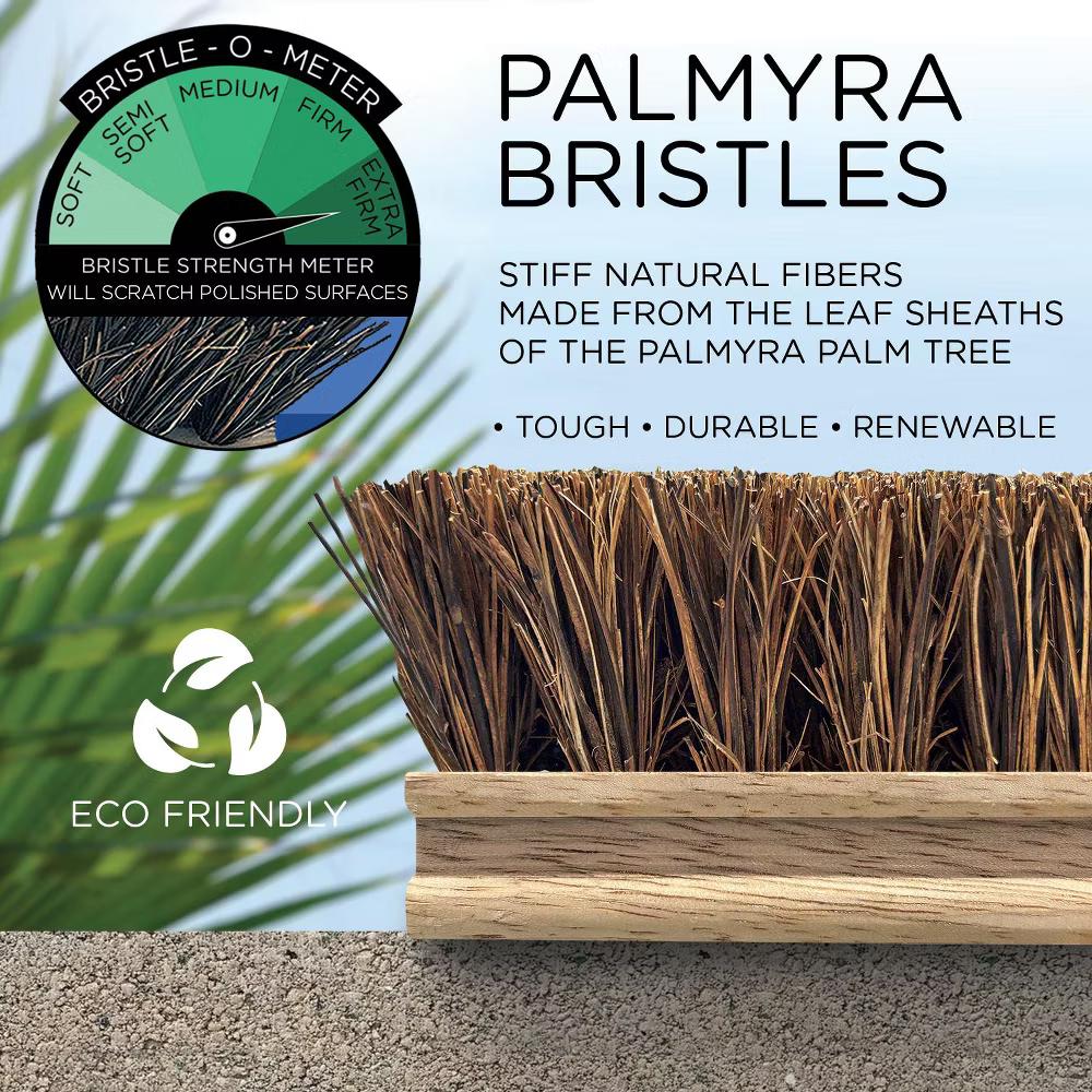 Deck Scrub Brush, 9" 3.5" Head w/ Palmyra Bristles for Outdoor Cleaning, Removes Dirt & Grime from Patios, Decks, Grout, 1 Count - Image 7