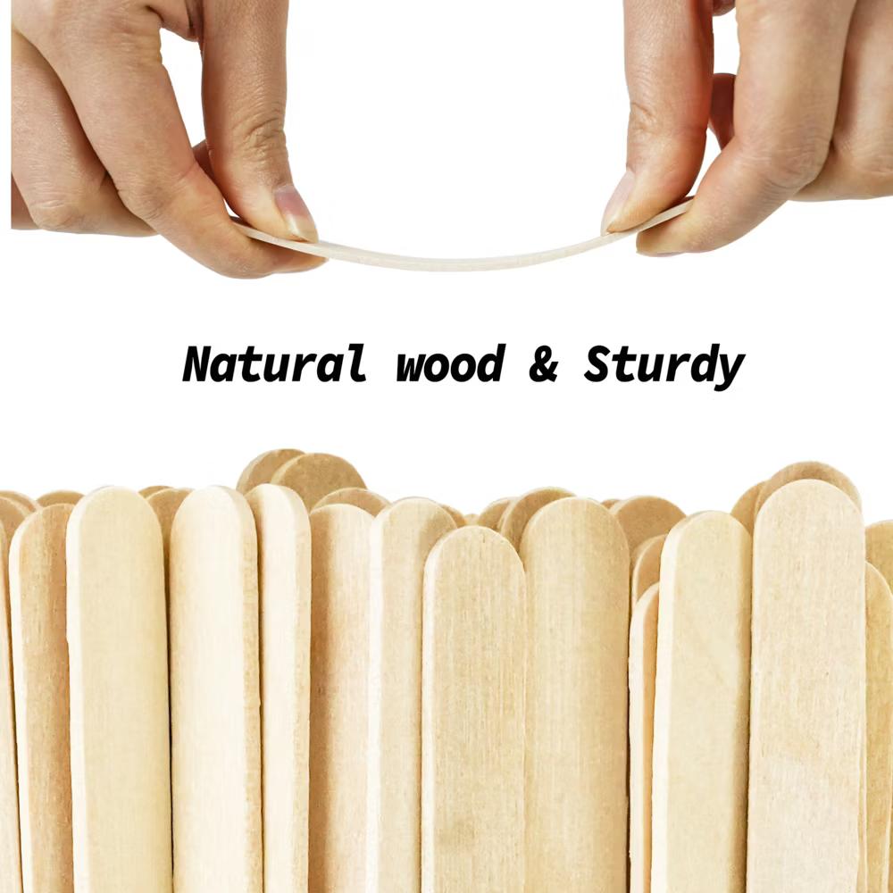 Easy Playhouse: Craft Sticks - 1000pcs - 4.5" Natural Wood Popsicle Strips - Image 6