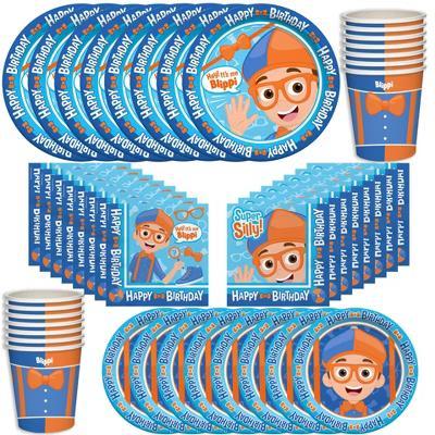 Treasures Gifted Blippi Birthday Party Tableware Classic Set for 16 Guests - Image 8