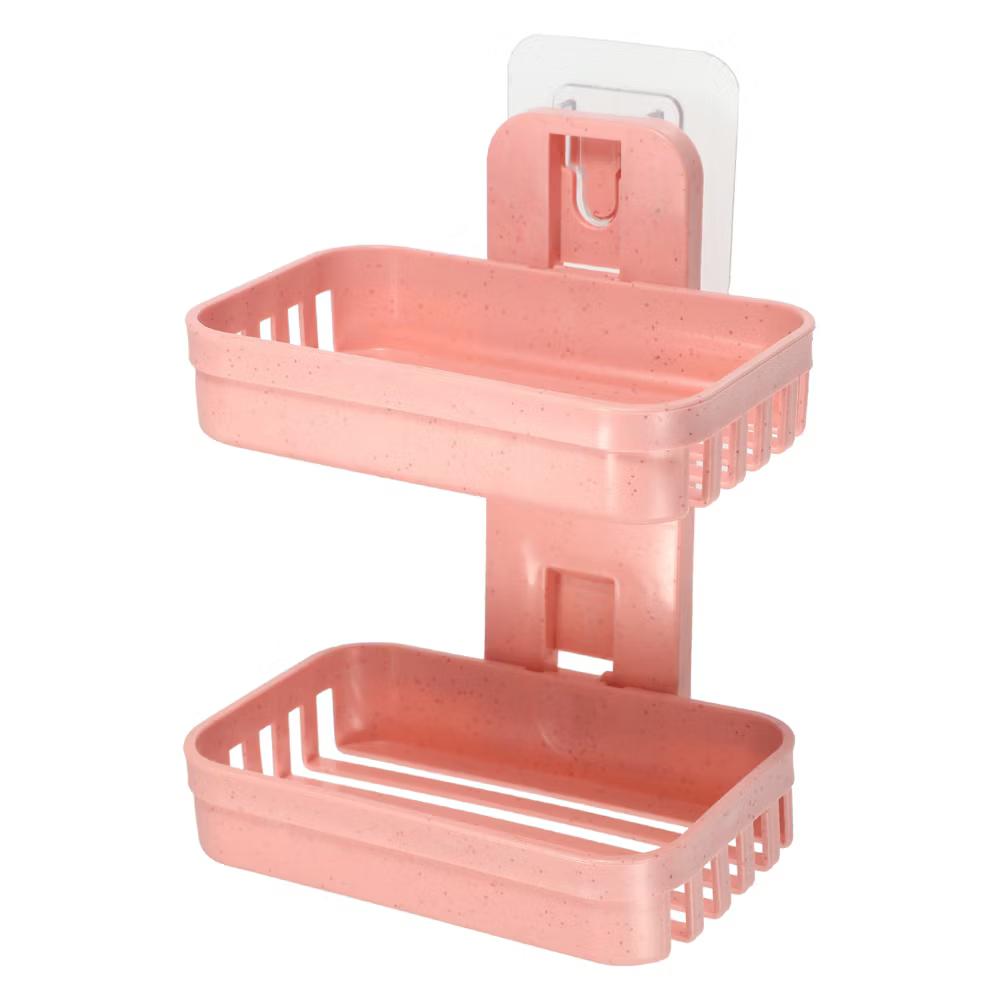 Plastic Soap Dish Keep Soap Dry Soap Cleaning Storage Drill Free Soap Holder for Home Bathroom Kitchen 1 Pc - Image 25
