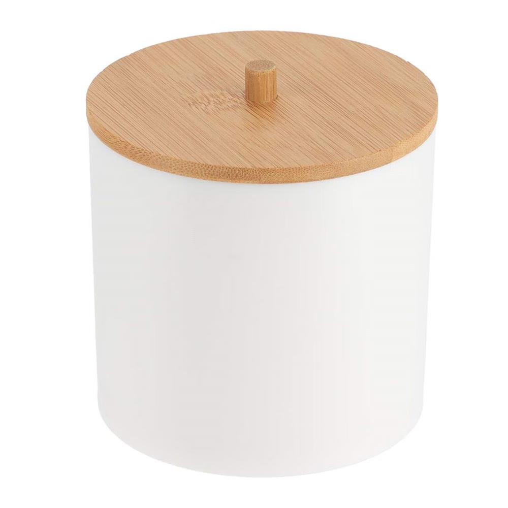 French Home Goods Cotton Pad & Q-Tip Holder with Bamboo Lid - Image 14