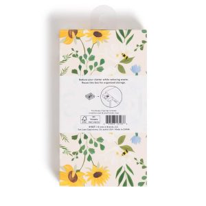 24ct Binder Clips Vintage Sunflower: Steel Office Supplies, Small Multicolor Clips, Fasteners, 3.42" Width