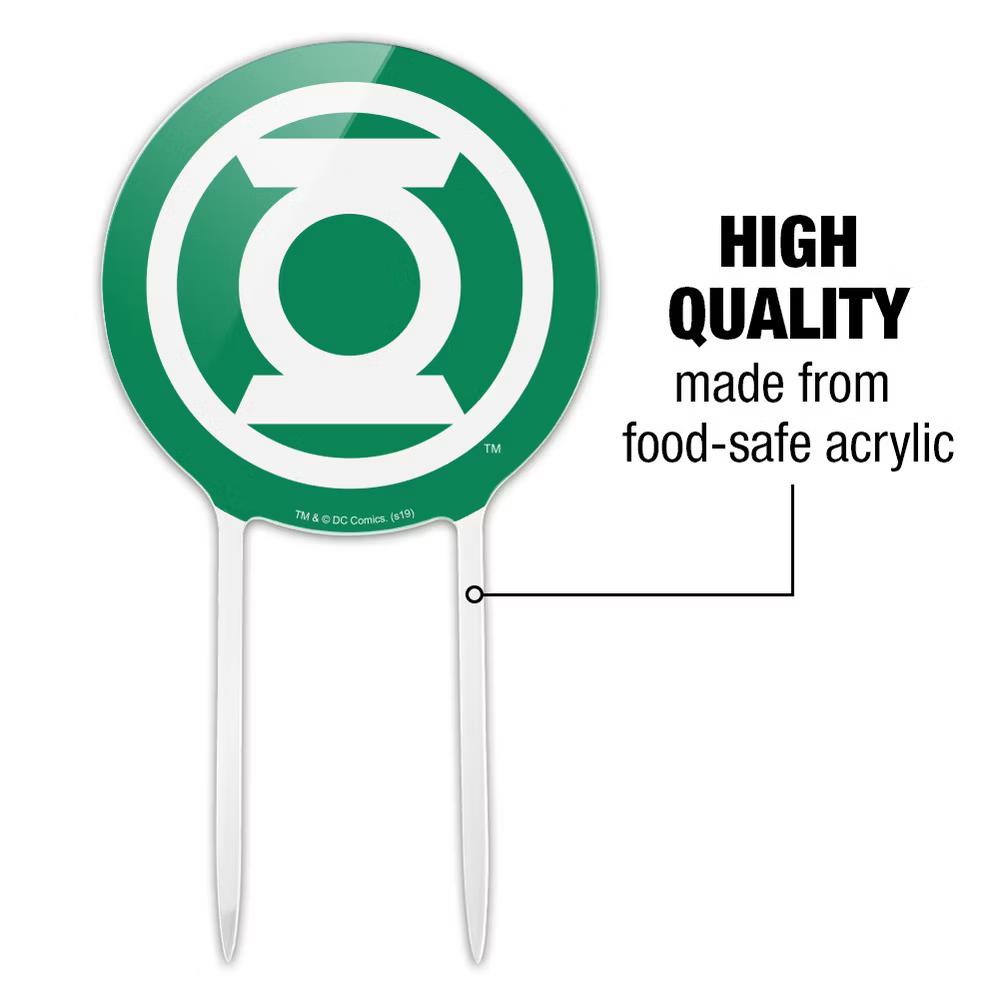 Green Lantern White Logo Acrylic Cake Topper - Image 6