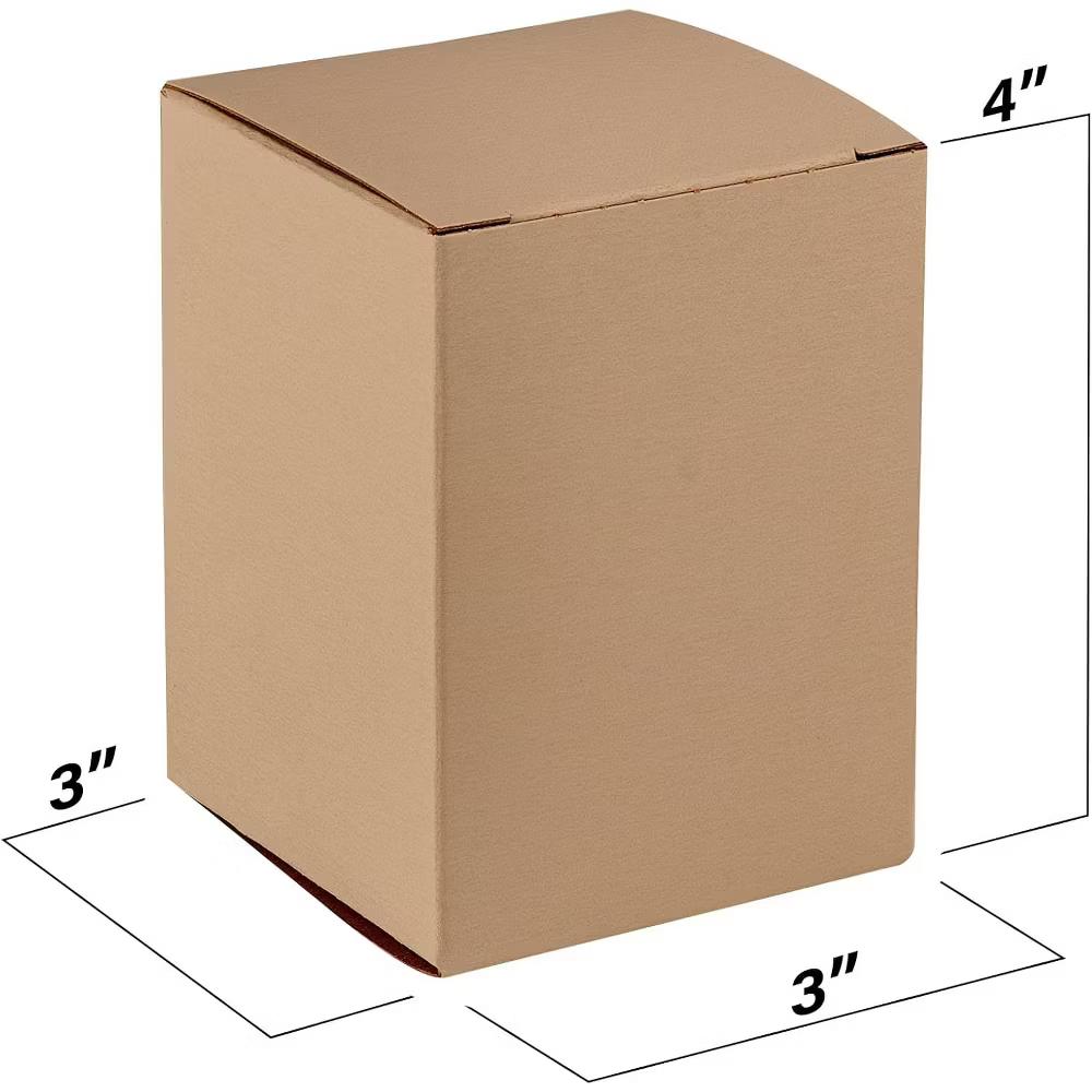 MT Products Tuck Top Kraft Paperboard Gift Boxes 3" 3" 4" - Pack of 30 - Image 3