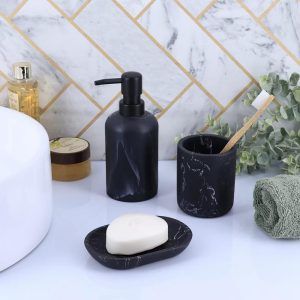 French Home Goods Marble Resin Toothbrush Holder