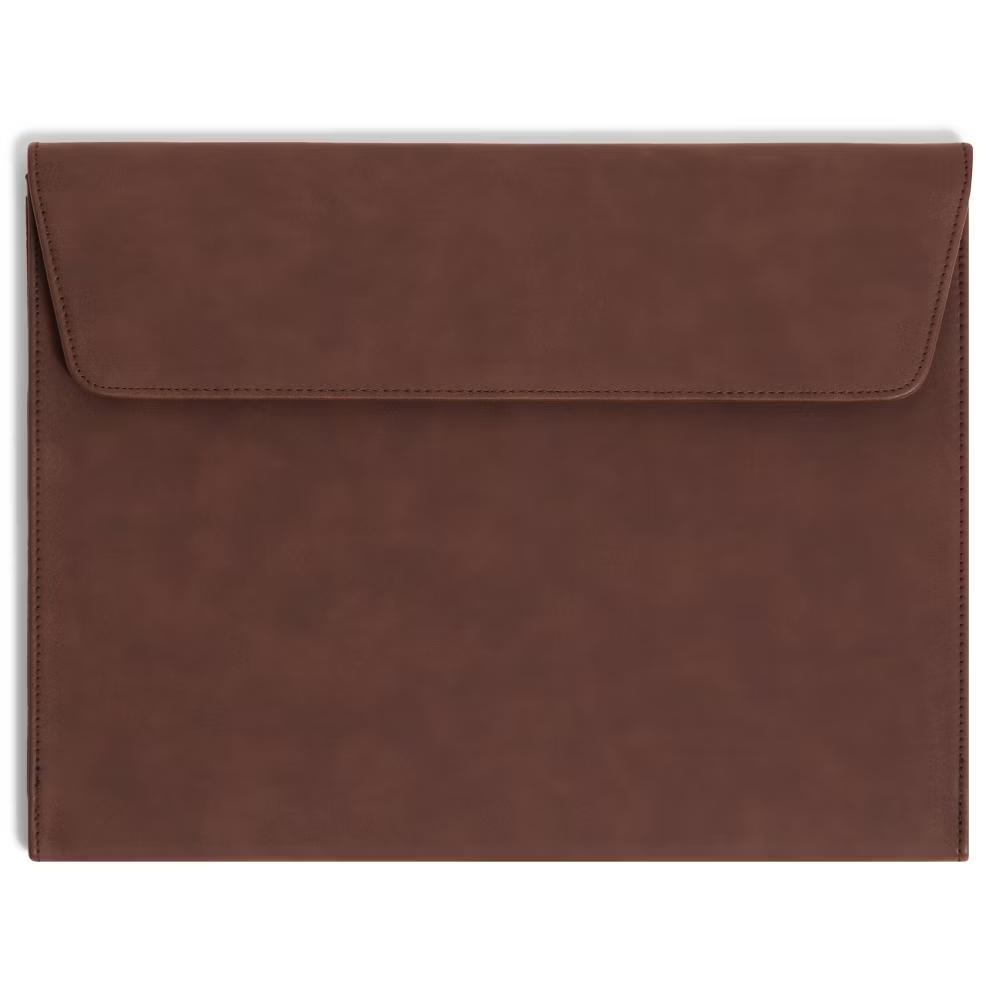 File Organizer Brown Pleather: Polyurethane File Holder, No Assembly Required, 14.5" Height, 9.25" Width - Image 3