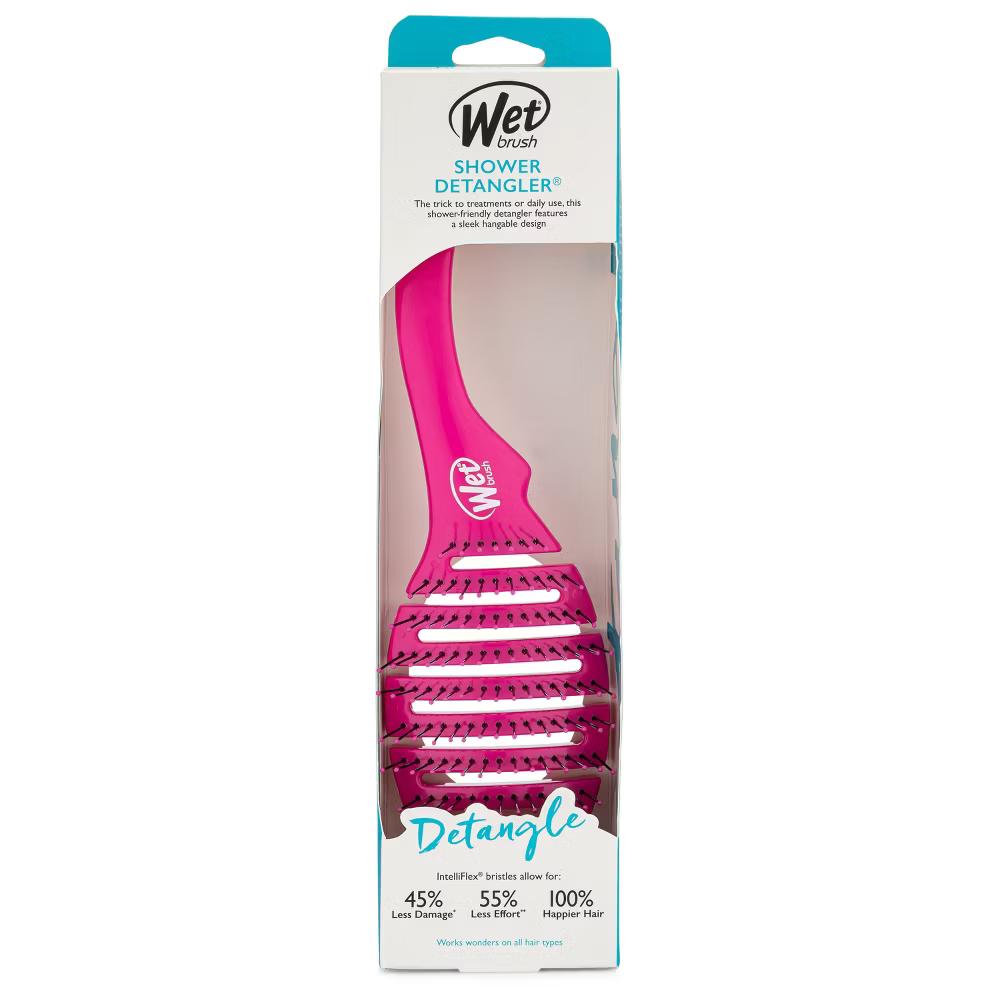 Wet Brush Shower Detangler Hair Brush - Fuchsia - Image 4