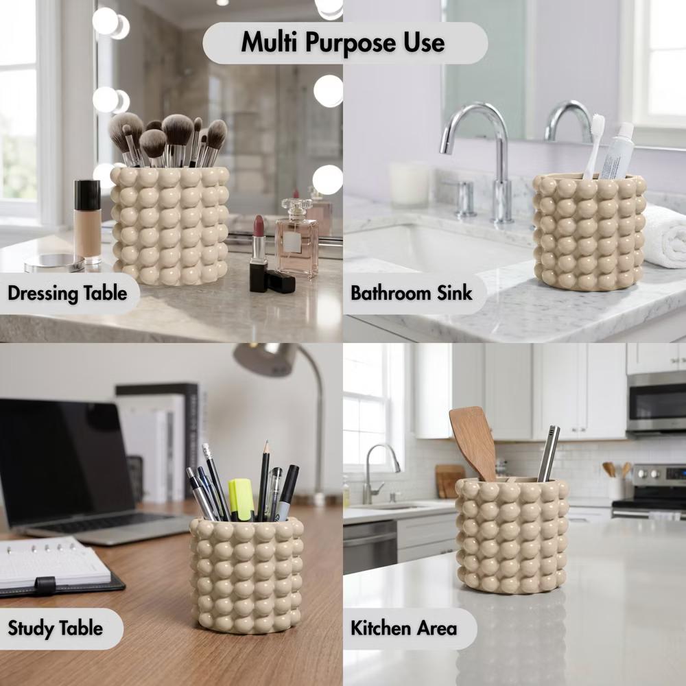Better Trends Nova Bathroom Accessories Collection Toothbrush Holder 100% Resin with Bubble Pattern for Vanity Decor & Countertop - Image 30