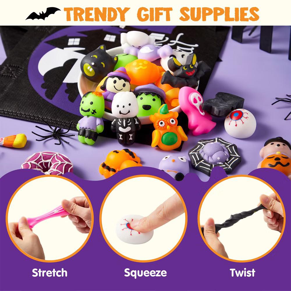 24/100Pcs Halloween Squishy Toys Kits Halloween Party Favors Trick-or-Treat Goodie Bag Filler Boys & Girls Birthday Gifts School Classroom Prize - Image 12