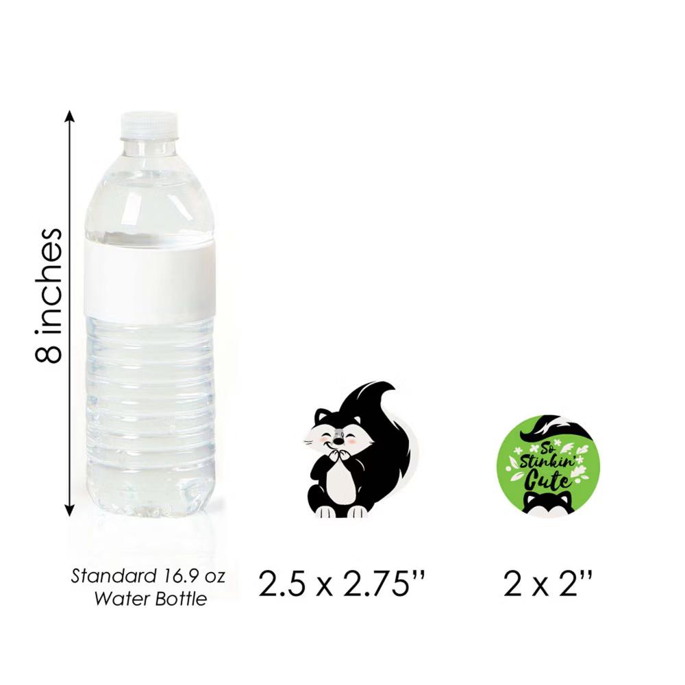 Little Stinker - Dessert Cupcake Toppers - Woodland Skunk Baby Shower or Birthday Party Clear Treat Picks - Set of 24 - Image 7