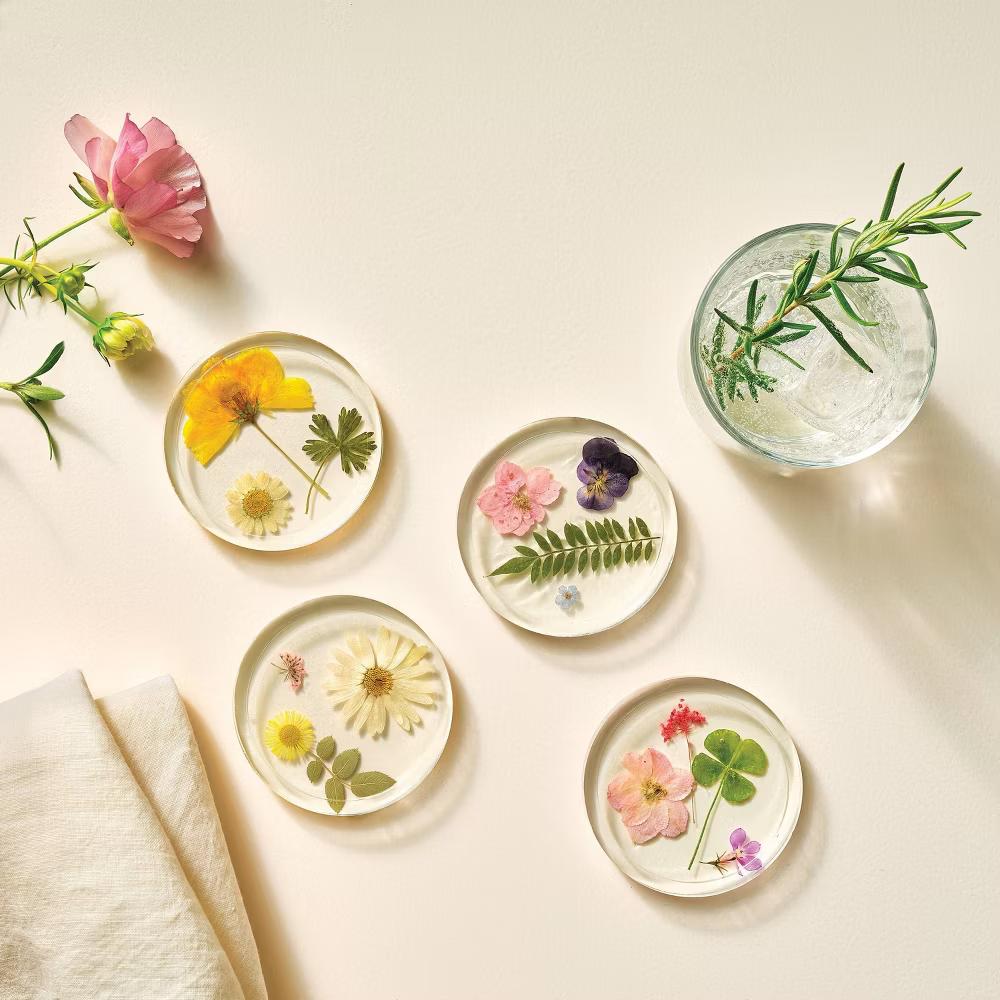 Pressed Flowers Resin Coaster DIY Art Kit - Dried Flower Craft, Resin for Making Coasters, Adult Craft Kit - Image 4